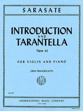 Offre à durée limitée | Sarasate P. Introduction et Tarantelle OP 43 Violon