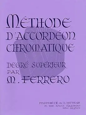 Ferrero M. Methode Accordeon Chromatique 3ME Cycle - Nouveau