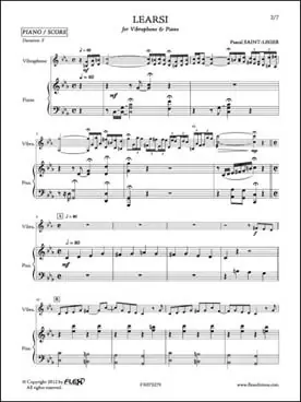 SAINT-LEGER P. Learsi Percussions A Clavier - Vente flash