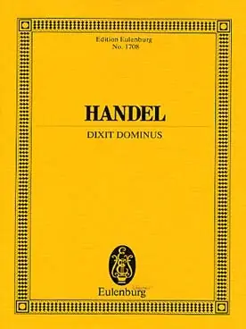 Achetez dès aujourd'hui | Haendel G.f. Dixit Dominus Score