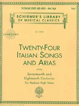24 Italian Songs And Arias OF The 17ME et 18ME Siecle Voix Haute - Expédition express