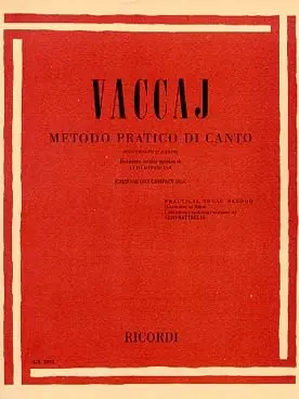 Vaccai N. Methode Pratique de Chant Voix Grave-1 - Disponible dès maintenant