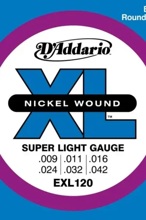 Achetez maintenant - Jeu de Cordes D'addario EXL120 Super Light 9/42
