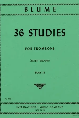 Satisfait ou remboursé - Blume 36 Studies Vol 3 Trombone