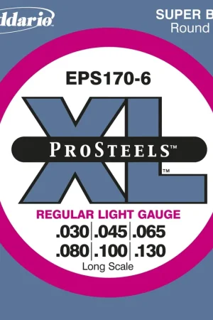 Prix spécial | Jeu de Cordes Basse D'addario EPS170-6 Prosteel File Rond 30/130