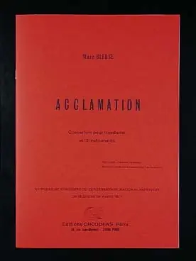 Bleuse M. Acclamation Trombone | Satisfait ou remboursé