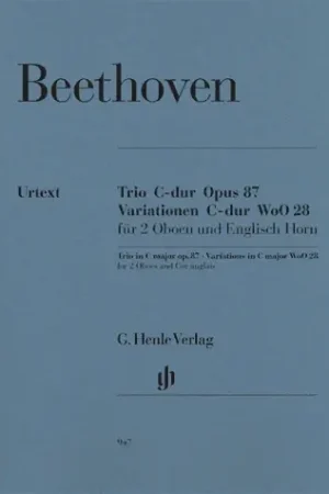Beethoven L.v. Trio DO Majeur OP 87 2 Hautbois 1 Cor Anglais - Plus que quelques articles