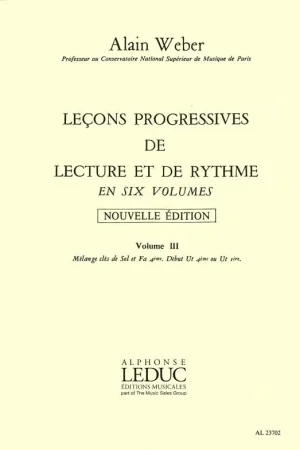 Weber A. Lecons Progressives Vol 3 - Tout nouveau