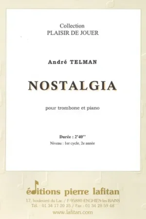 Telman A. Nostalgia Trombone Piano - Expédition rapide