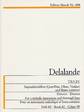Delalande M. Tanze Vol 3 Flute A Bec Soprano | Remise