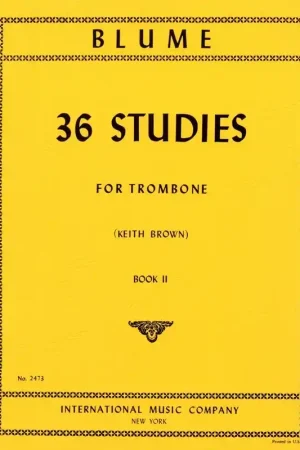 Prix avantageux - Blume 36 Studies Vol 2 Trombone