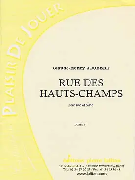 Best-seller - Joubert C.h. Rue Des HAUTS-CHAMPS Alto