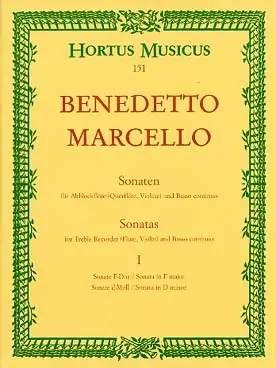 Marcello B. Sonates OP 2 N°1-2 Flute Alto B.c. | Très demandé