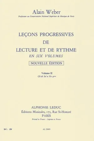 Weber A. Lecons Progressives Vol 2 | Ajoutez au panier
