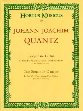 Quantz J.j. Trio Sonate C Dur Flutes OU Violons | Coup de cœur