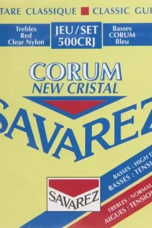 Prix promo - Jeu de Cordes Guitare Classique Savarez 500 Crj Cristal Corum Rouge/bleu