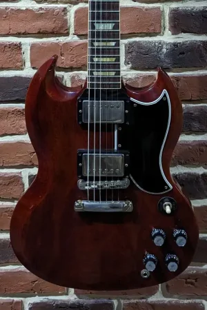 Gibson Custom Shop 1961 SG Standard Reissue Stop-Bar Vos Cherry Red - Prix bas