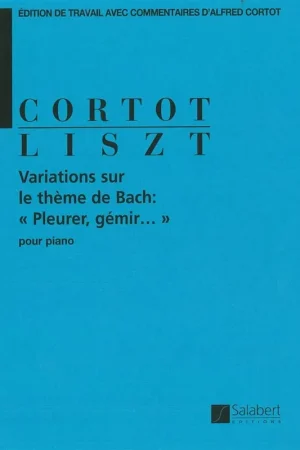Liszt F. Variations Sur UN Theme de Bach Piano | Prix doux