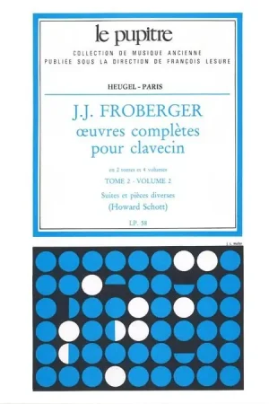 Froberger J.j. Oeuvres Completes Tome 2 Vol 2 Clavecin - Commandez maintenant