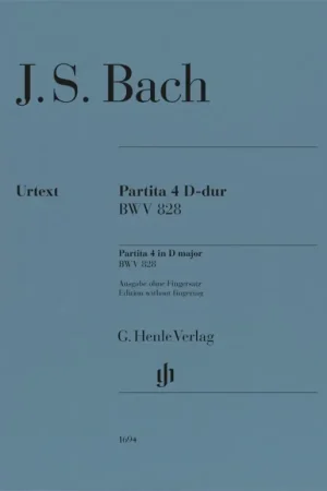 Bach J.s. Partita N°4 RE Majeur Bwv 828 Piano-1 - Disponible maintenant