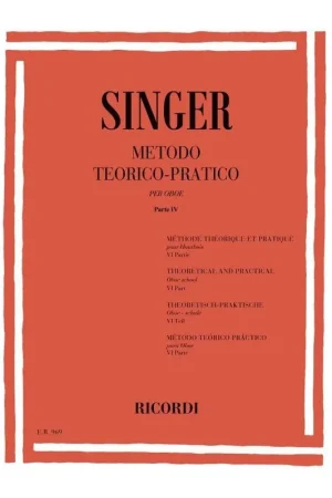 Singer S. Methode Theorique et Pratique Vol 6 Hautbois - Excellente qualité