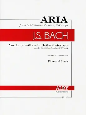 Livraison rapide - Bach J.s. Aria From ST Matthew's Passion Bwv 244 Flute