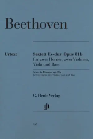 Très demandé | Beethoven L.v. Sextuor OP 81B Cors Sextuor Mib Majeur Opus 81B Pour 2 Cors et Quatuor A Cordes