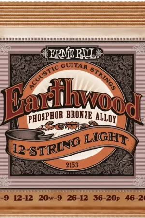 Jeu de Cordes Ernie Ball 2153 Earthwood Phosphor 12 Cordes 09-46 - Très demandé