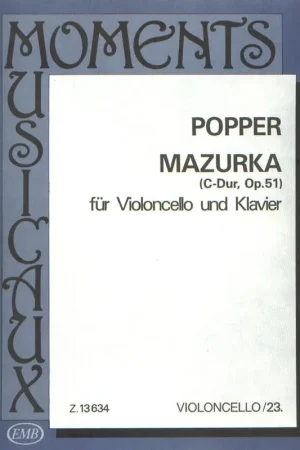 Popper D. Mazurka OP 51 Violoncelle - Retour gratuit
