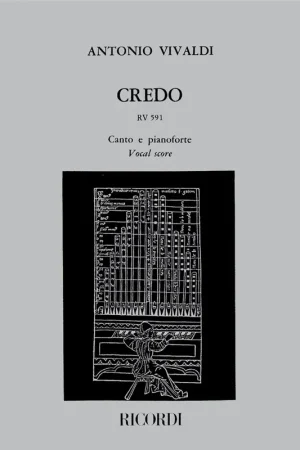 Bien noté - Vivaldi A. Credo RV 591 Choeur Mixte Piano