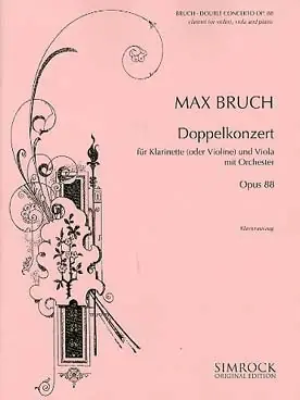Bruch M. Doppelkonzert OP 88 Clarinette, Alto et Piano | Qualité supérieure