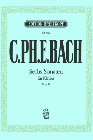 Bach C.p.e. 6 Sonaten WQ 55 Piano | Prix usine