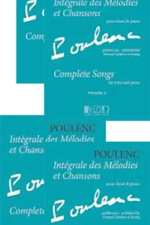 Très populaire - Poulenc F. Integrales Des Melodies et Chansons 4 Volumes Chant