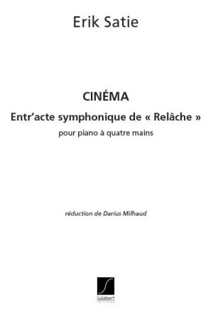 Satie E. Cinema Piano 4 Mains - Achat sécurisé