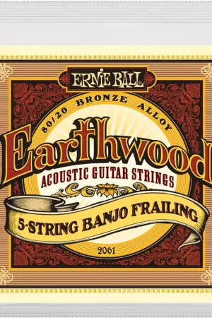 Dernières unités - Jeu de Cordes Banjo Ernie Ball Earthwood 2061 5 Cordes Frailing 10-10