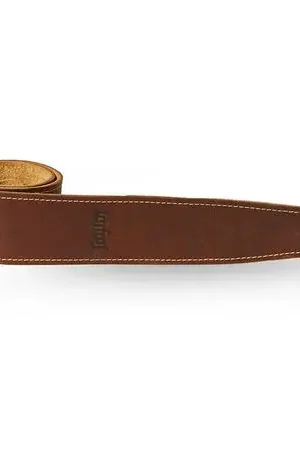 Sangle Taylor Medium Brown Leather Strap Suede Back 2.5" - Aujourd'hui seulement