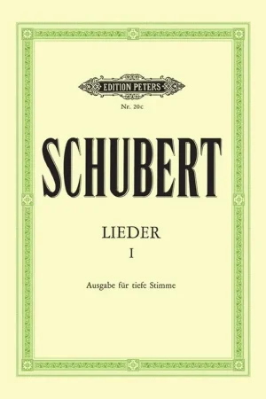 Schubert F. Lieder Vol 1 Voix Basse-1 - Offre bientôt terminée