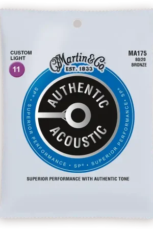 Jeu de Cordes Acoustique Martin MA175 SP 80/20 Bronze Custom Light 11/52 | Expédition immédiate