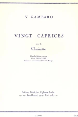 Très bien noté - Gambaro V. 20 Caprices Clarinette
