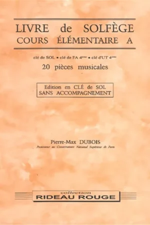 Dubois P. M. 20 Pieces Musicales en Cle de Sol Elementaire A - Jusqu'à épuisement des stocks