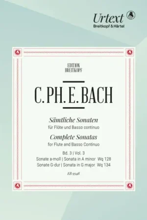 Bach C.p.e. Sonates Vol 3 WQ 128 - WQ 134 Flute - Disponible
