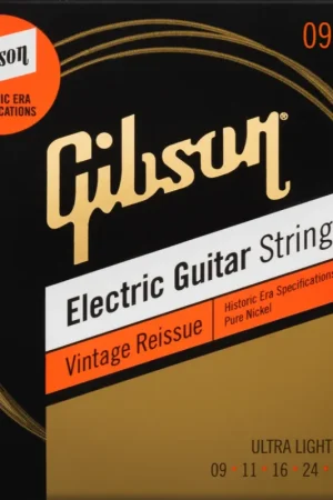 Très bien noté | Jeu de Cordes Electrique Gibson SEG-HVR9 Vintage Reissue Ultra Light Gauge 09-42