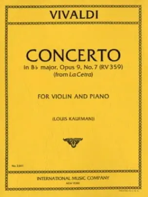 Vivaldi A. Concerto OP 9 N°7 Violon | Prix en baisse