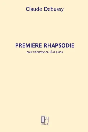 Debussy C. Premiere Rhapsodie Clarinette - Excellente qualité