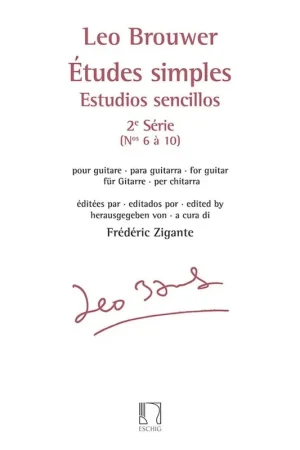 Brouwer L. Etudes Simples 2ME Serie Guitare - Expédition rapide