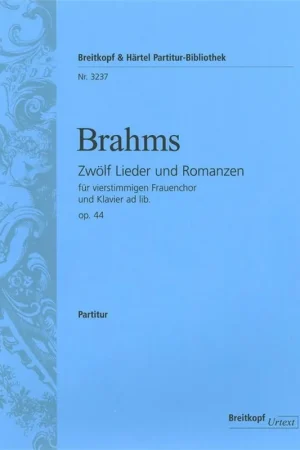 Super prix | Brahms J. 12 Chansons et Romances OP 44 Chant