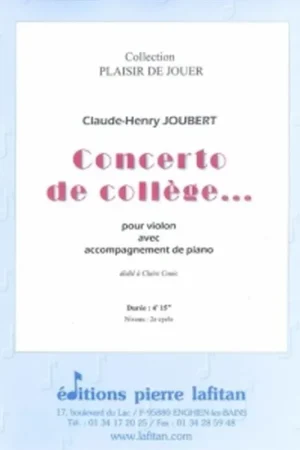 Satisfait ou remboursé | Joubert C.h. Concerto de College Violon