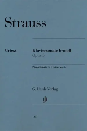 Strauss J. Sonate OP 5 Piano - Tout juste arrivé