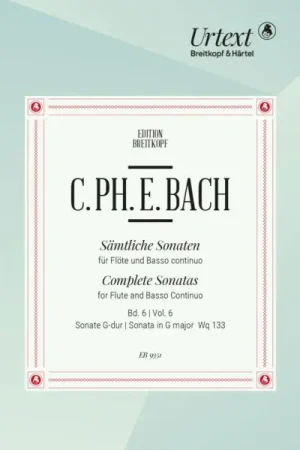 Bach C.p.e. Sonates Vol 6 WQ 133 Flute | Prix doux