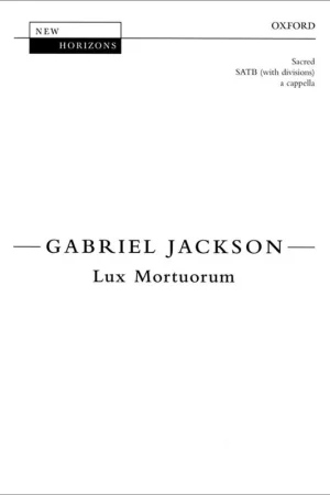 Jackson G. Lux Mortuorum Choeur Satb - Achat sécurisé